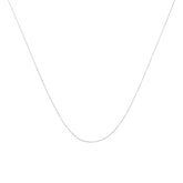 Solid 10K White Gold 0.5Mm Rope Chain Necklace. Unisex Chain - Size 20" Inches